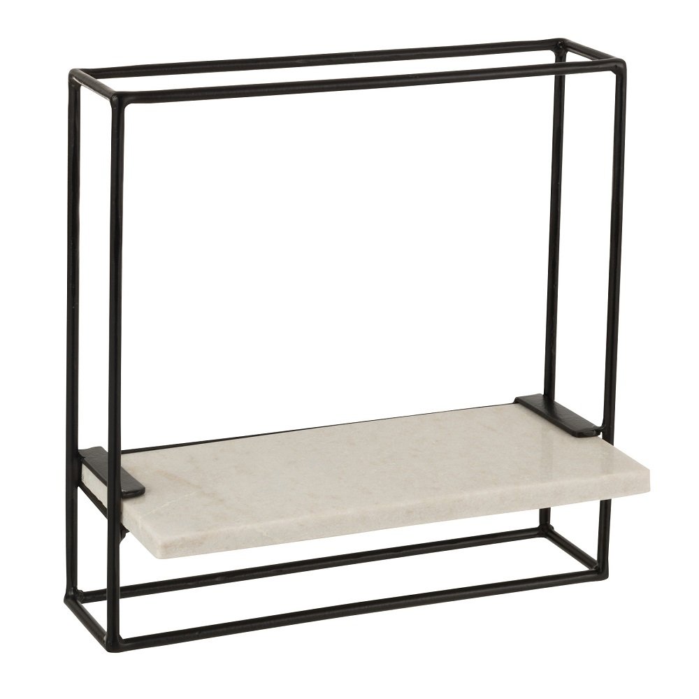 Étagère murale design PEVA métal noir 1 étagère largeur 35 cm